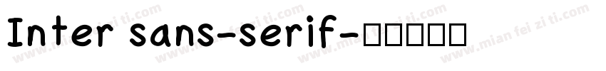 Inter sans-serif字体转换